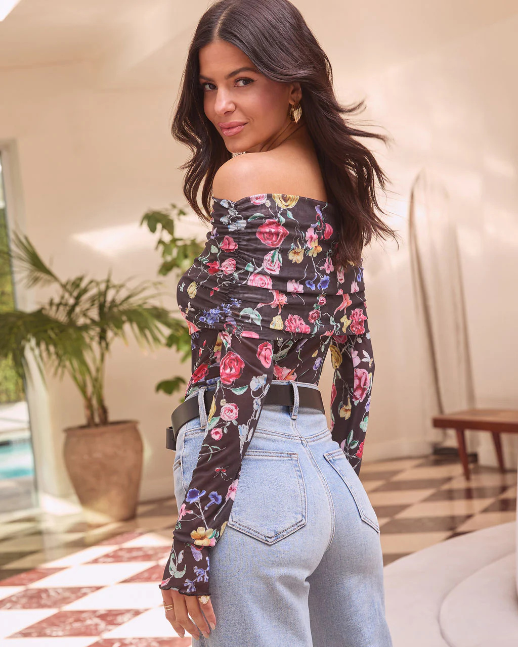 Imogene Floral Off Shoulder Bodysuit