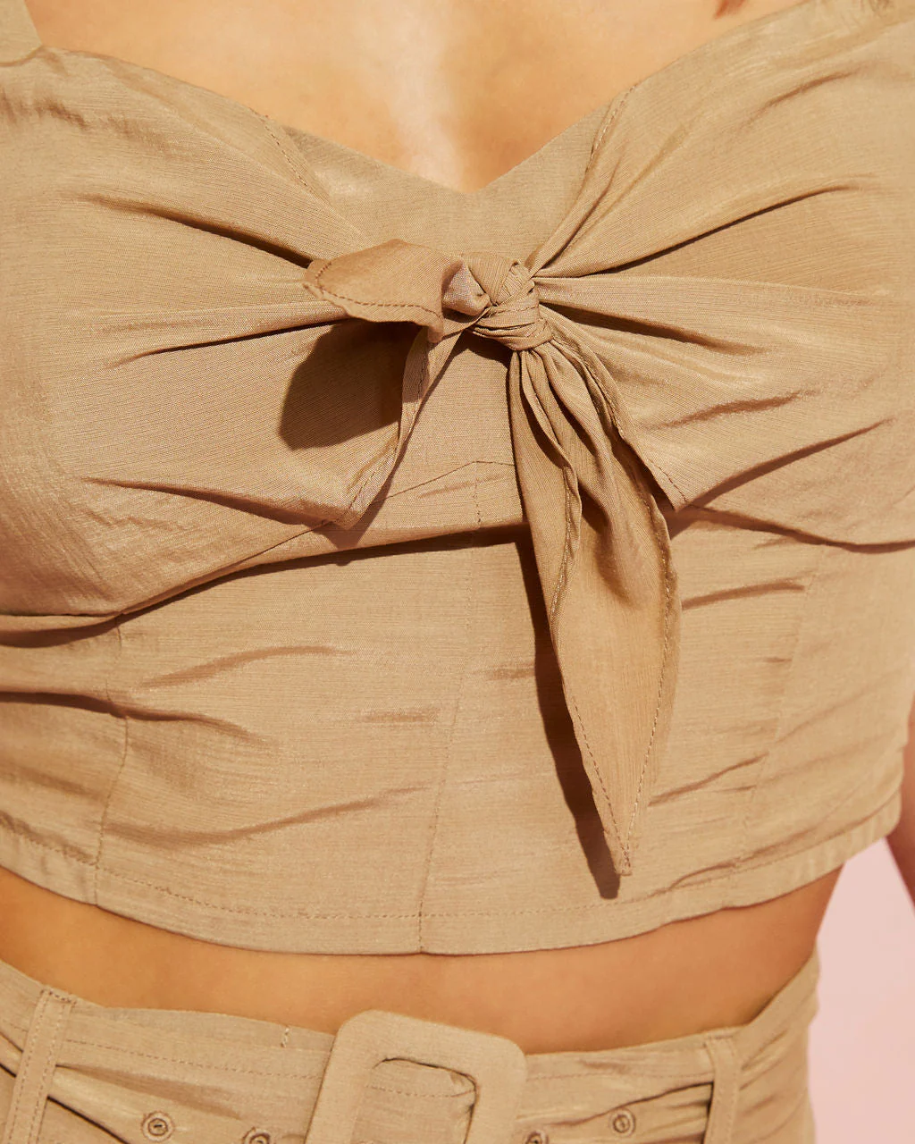 Tisdale Front Tie Crop Top
