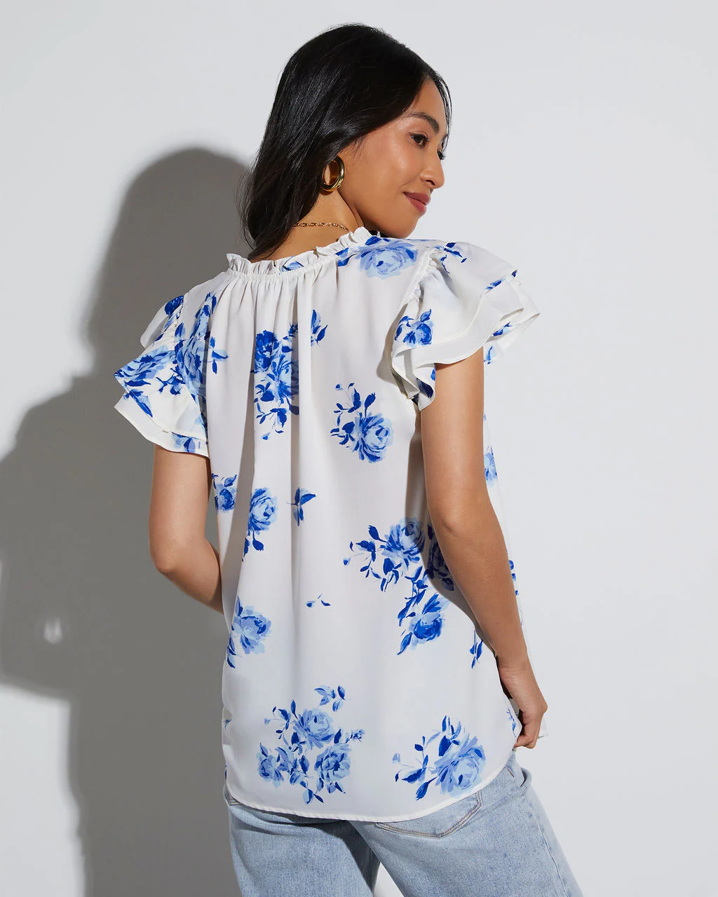 Audrey Floral Short Sleeve Blouse