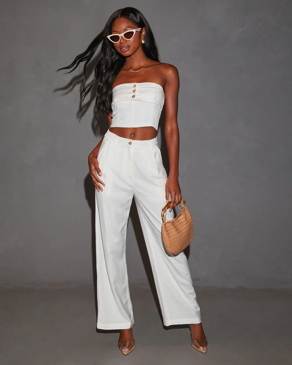 Maylen Strapless Crop Tube Top