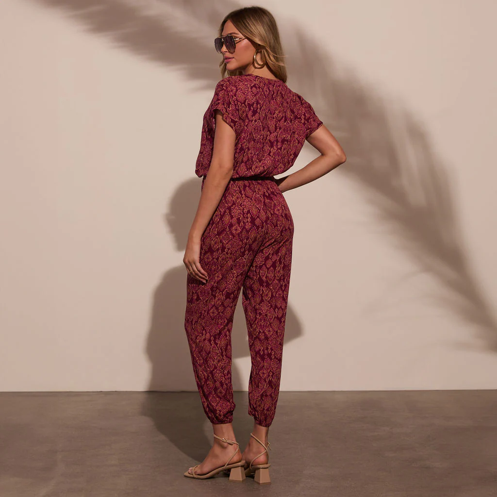 Colfax Printed Pocketed Jumpsuit