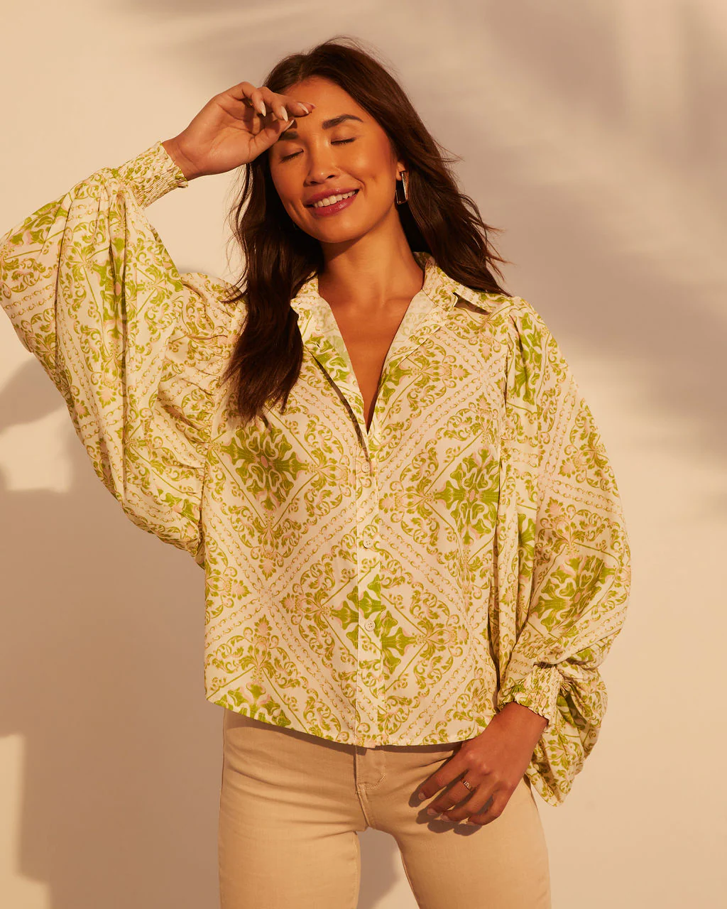 Raegan Button Down Long Sleeve Top