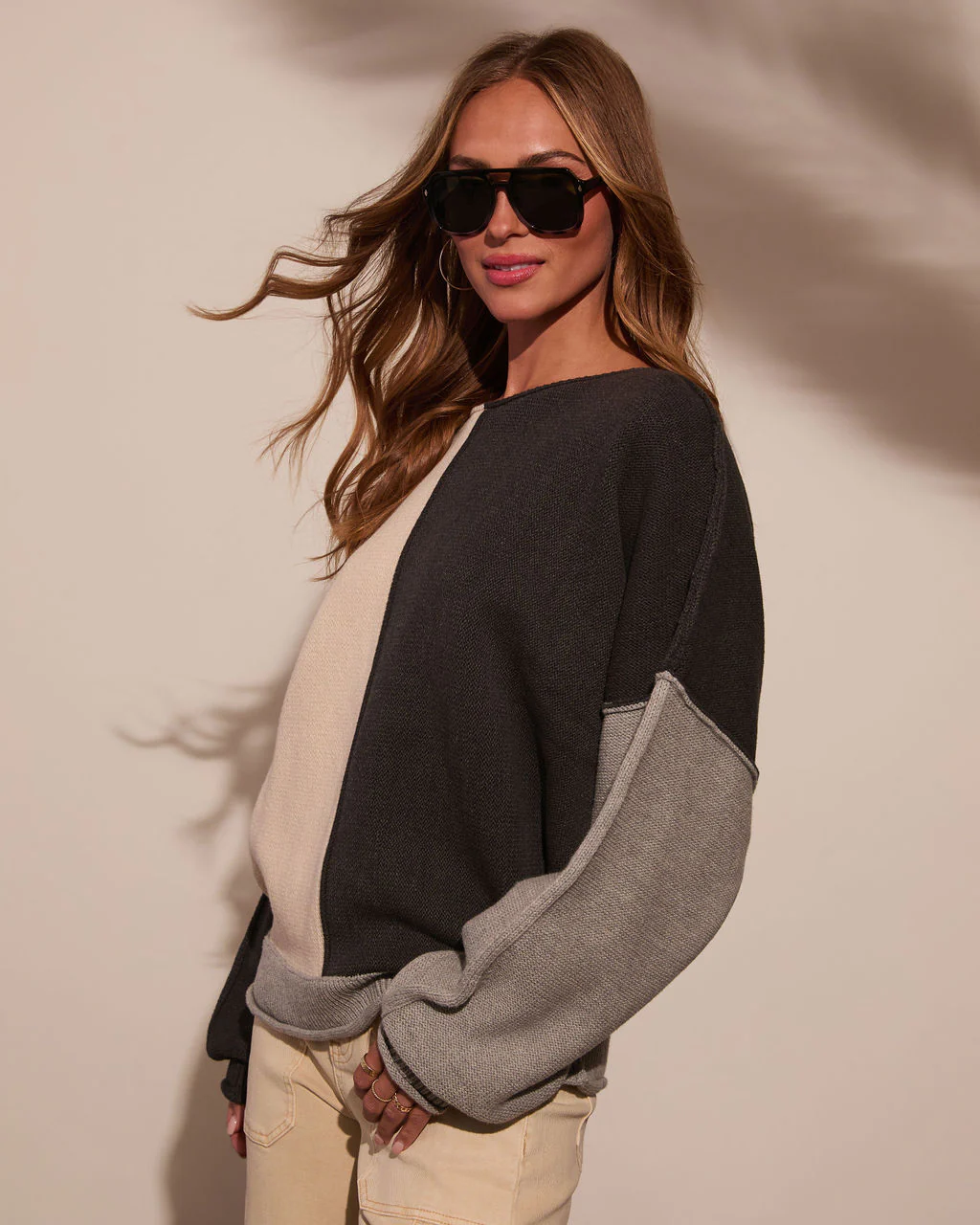 Pure Motion Contrast Lightweight Sweater