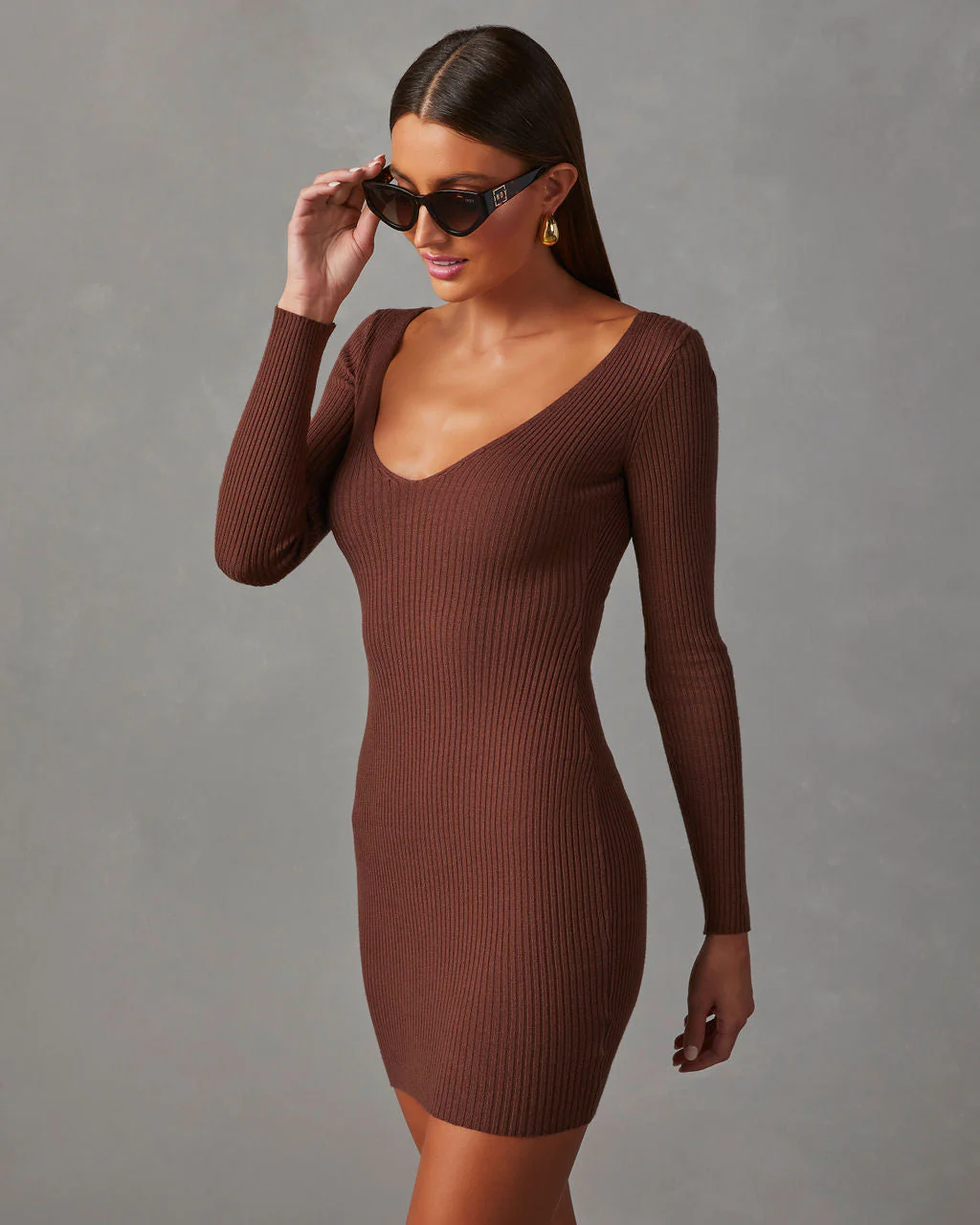 Vickie Bodycon Mini Sweater Dress