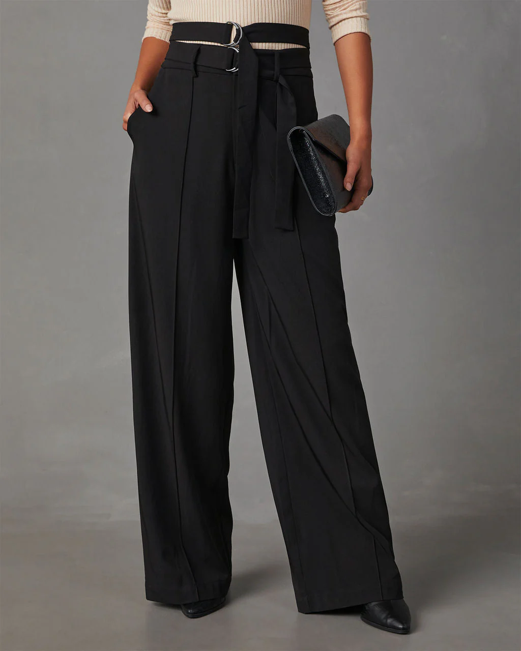 Juliana Double Belted Trouser Pants