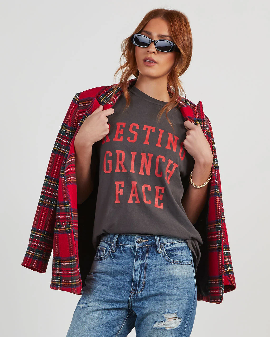 Resting Grinch Face Cotton Tee