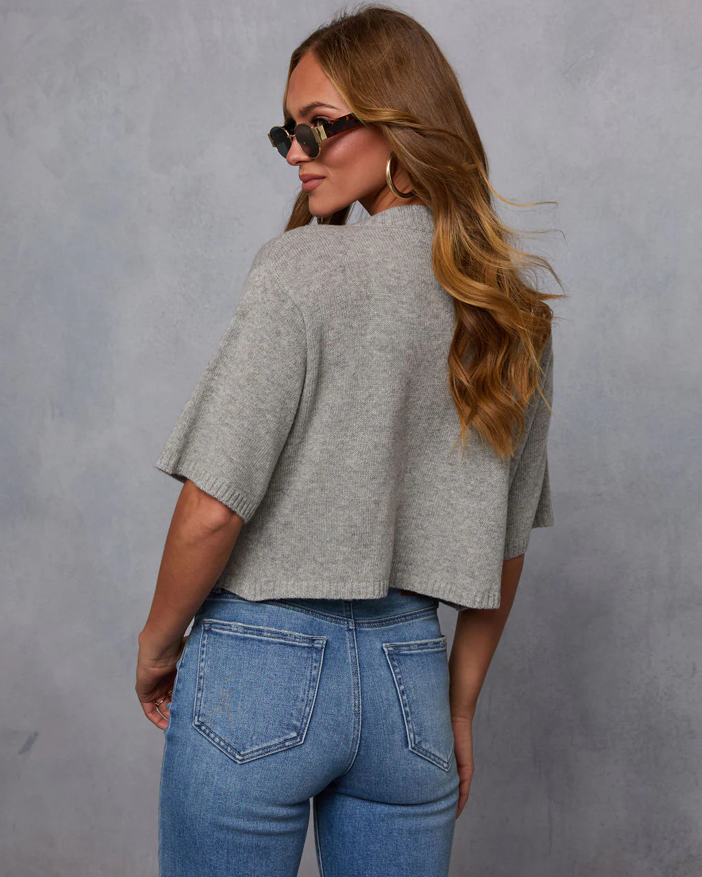 Chic Escape Button Detail Short Sleeve Cardigan