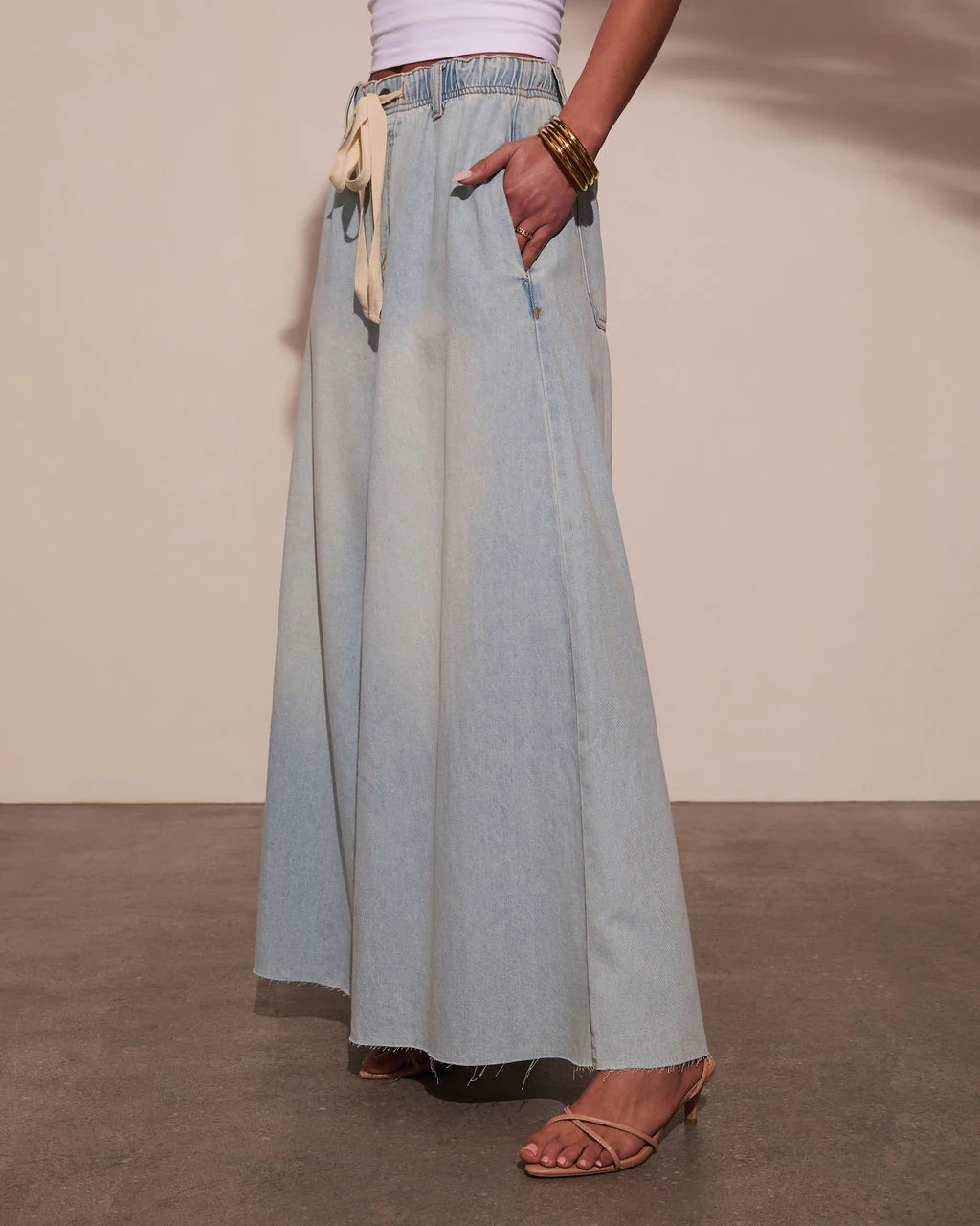 Reid Drawstring Waist Tie Jeans