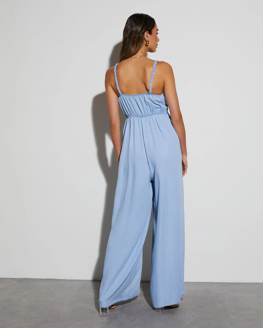 Shelly Smocked Wide Leg Jumpsuit