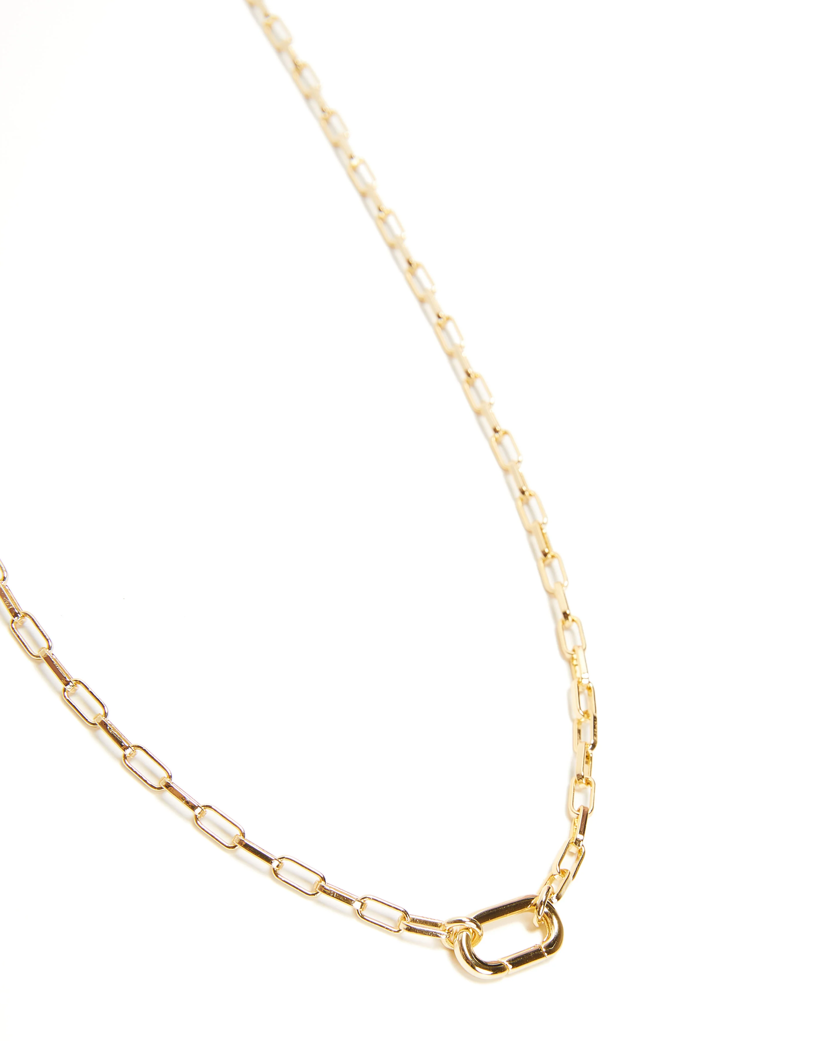 Skinny Hat 14k Plated Chain