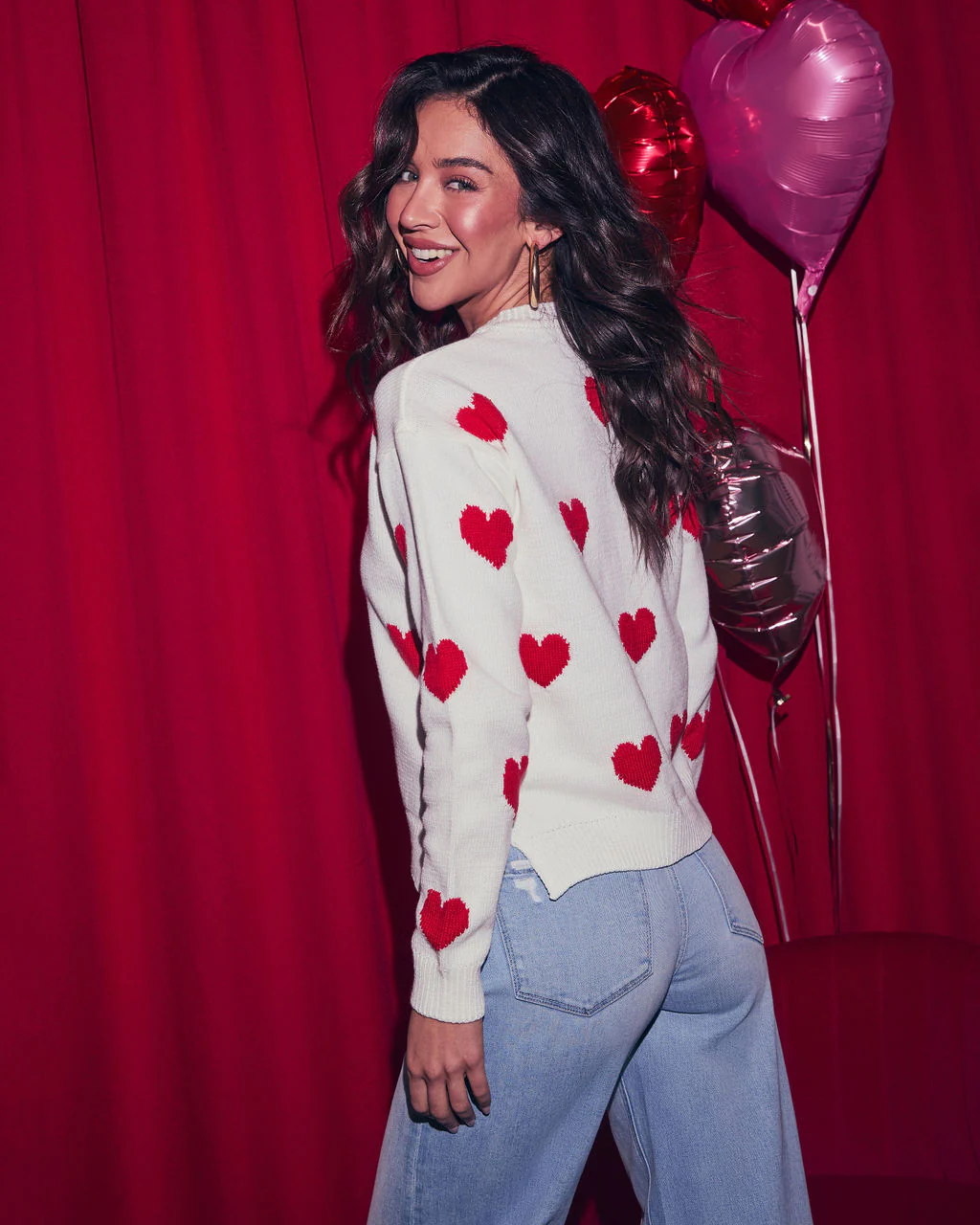 Lover's Lane Graphic Heart Sweater