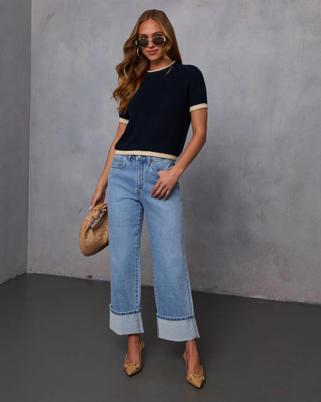 Clocking In Short Sleeve Sweater