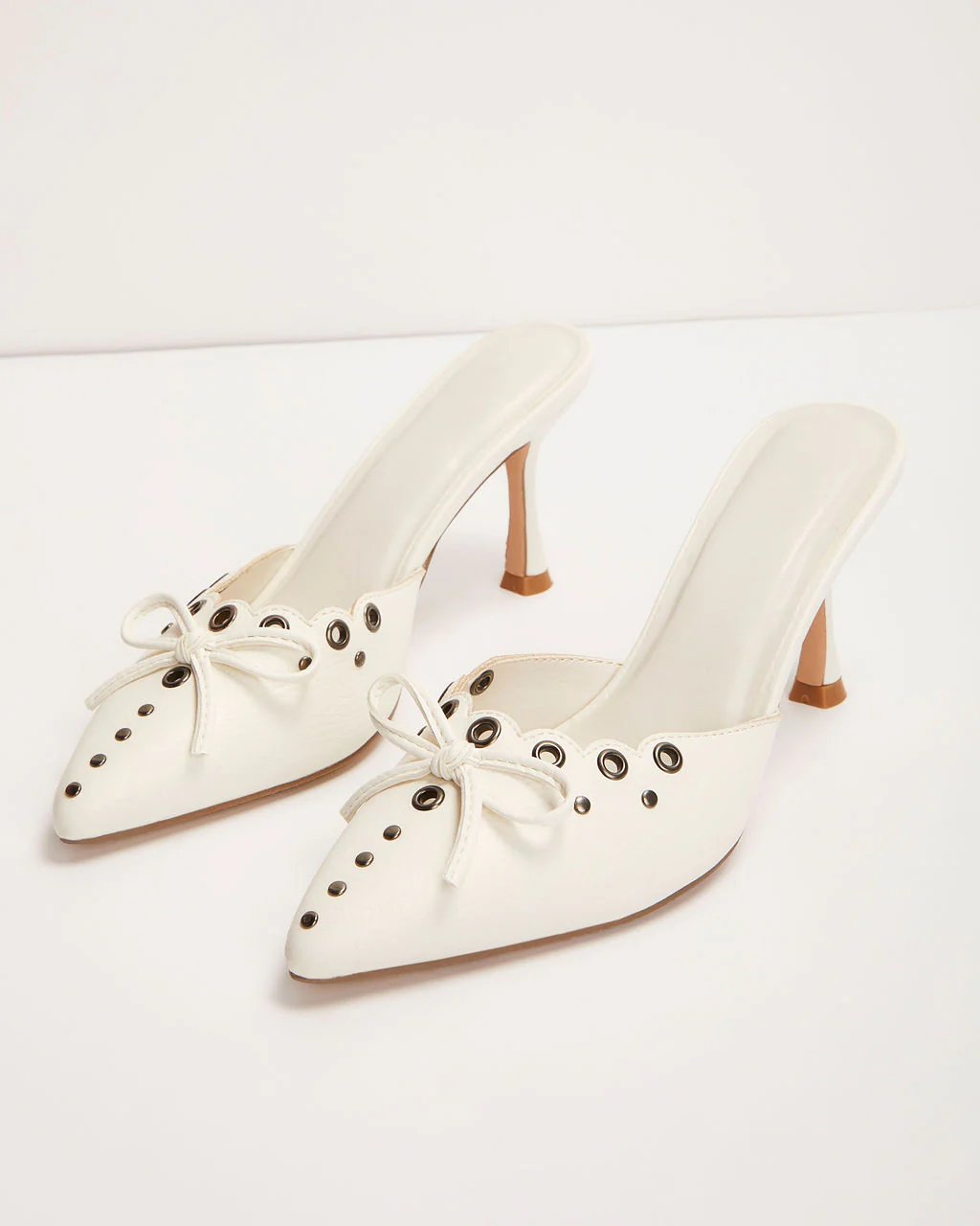 Brianne Grommet Pointed Toe Mule