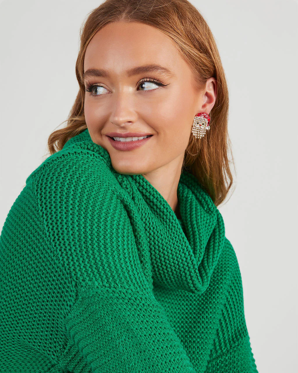 Santa Claus Rhinestone Earrings