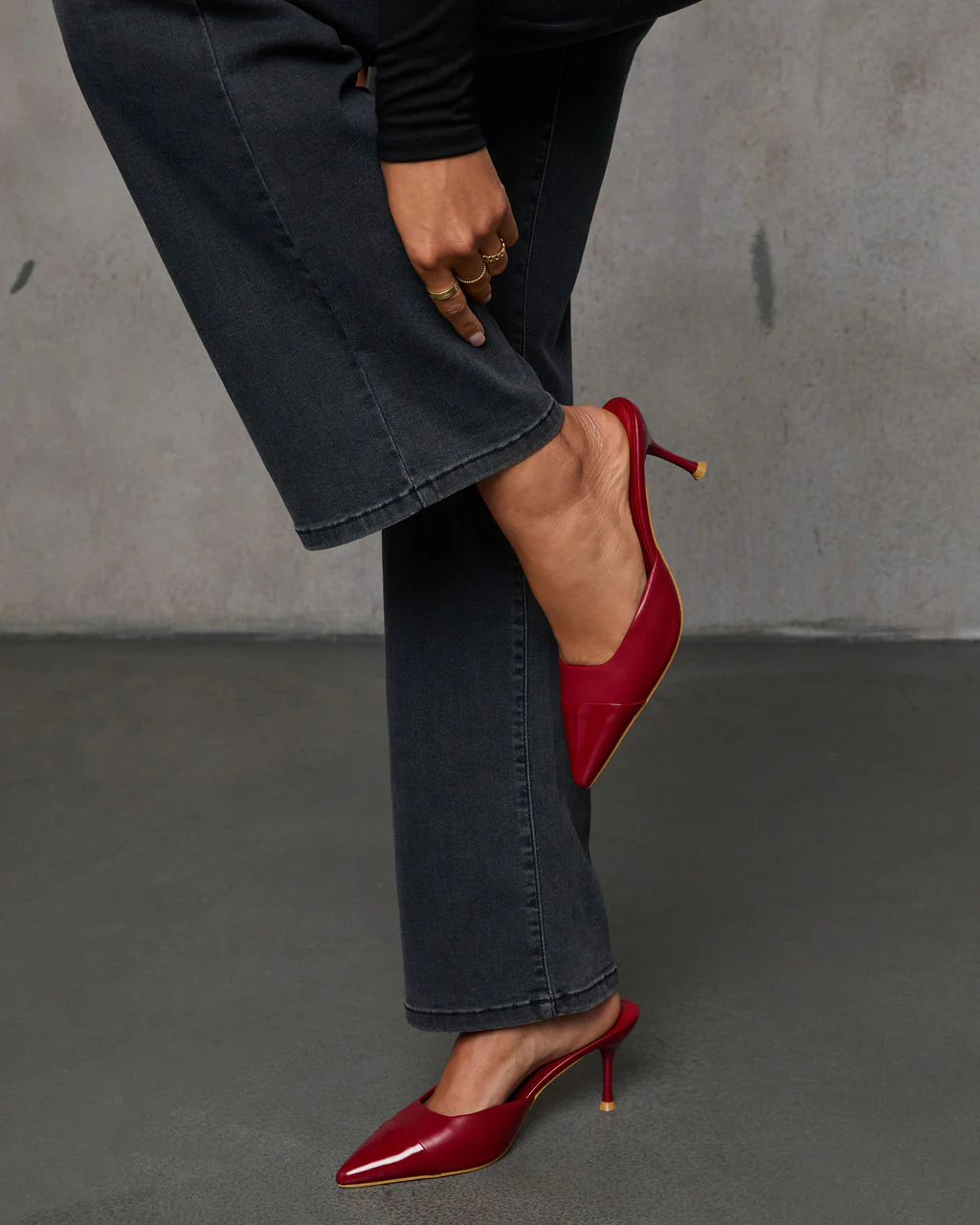 Love Affair Two Tone Pointed Toe Mule