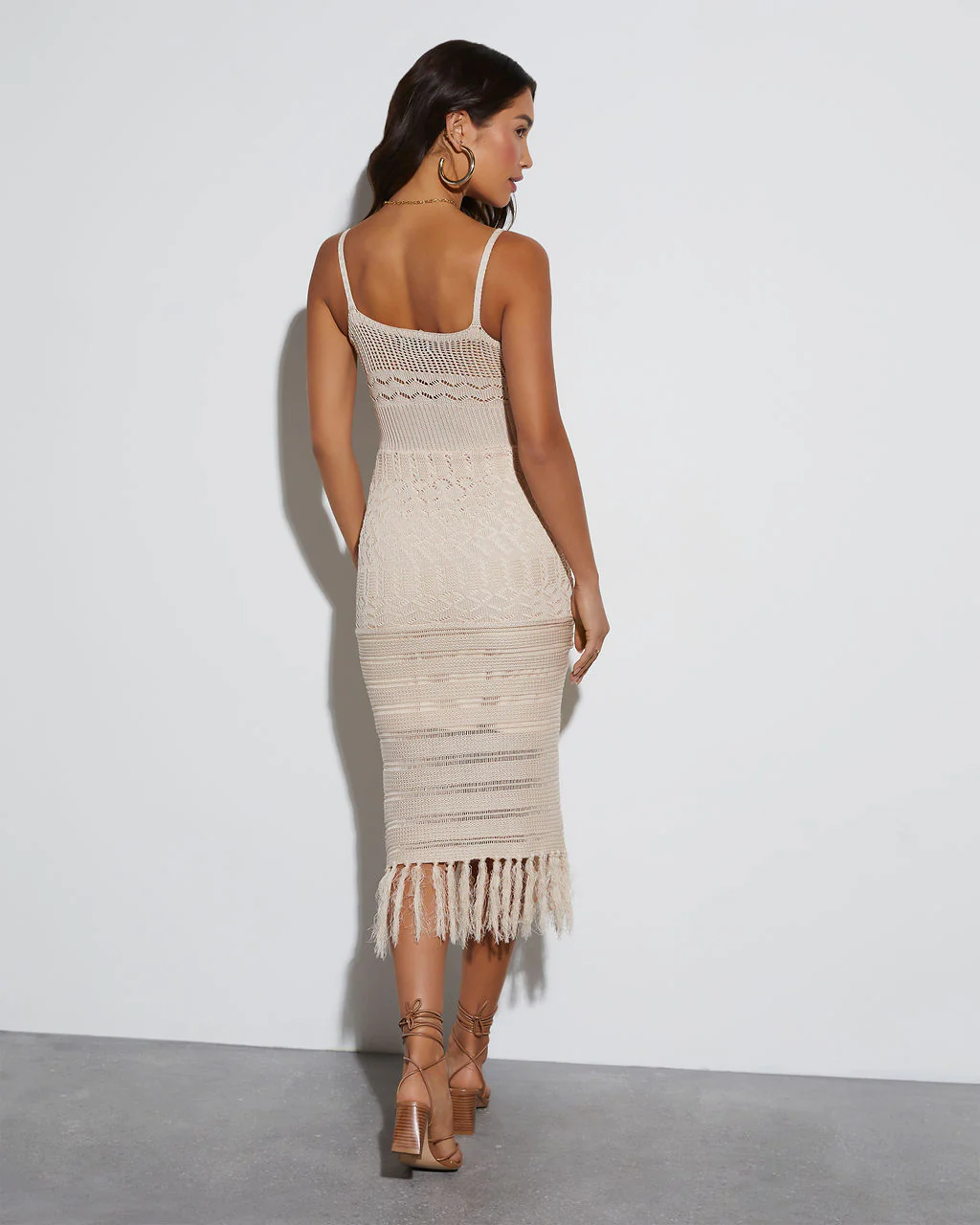 Paradise Cove Cover Up Crochet Knit Midi Dress