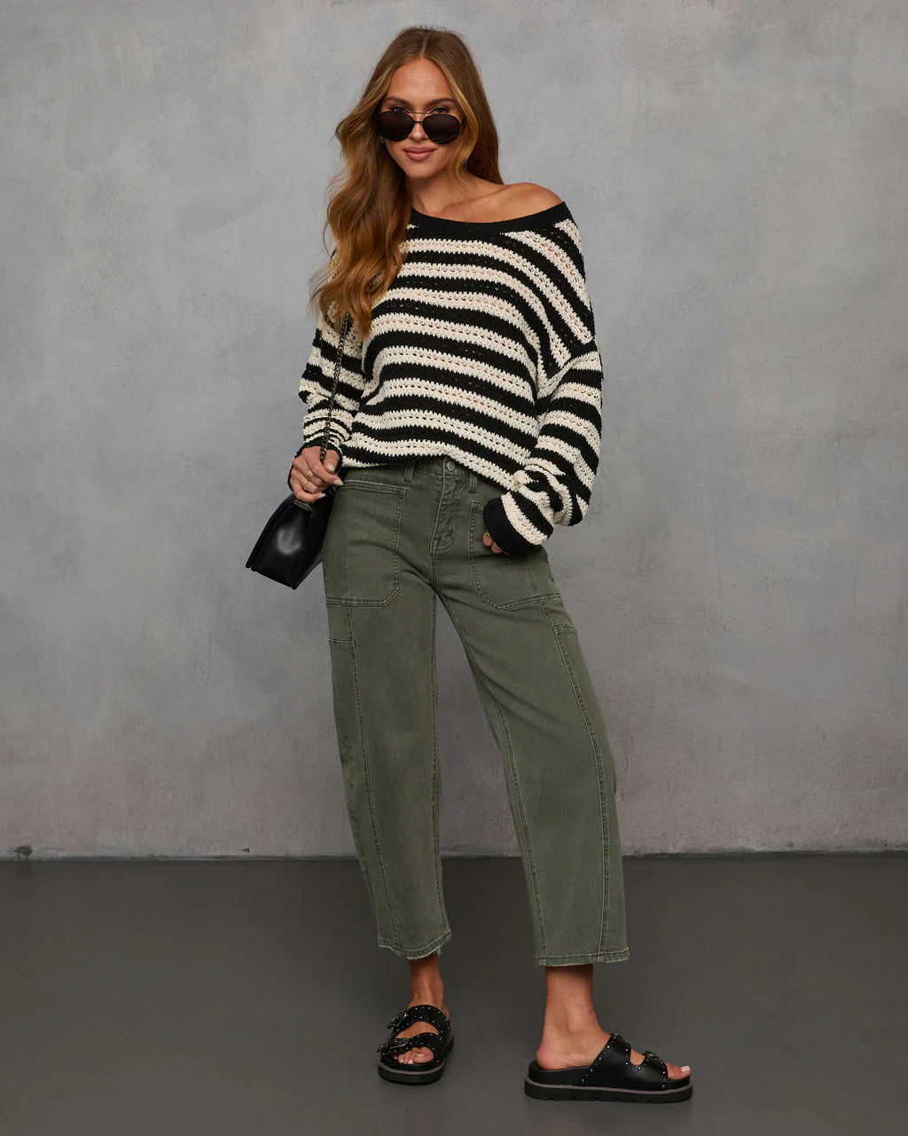 Junia Striped Crochet Sweater