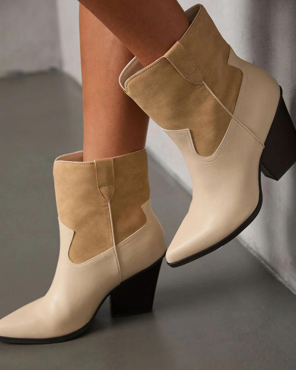 Saddle Up Colorblock Western Booties