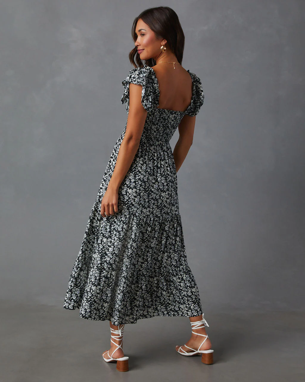 Fables Tiered Smocked Maxi Dress