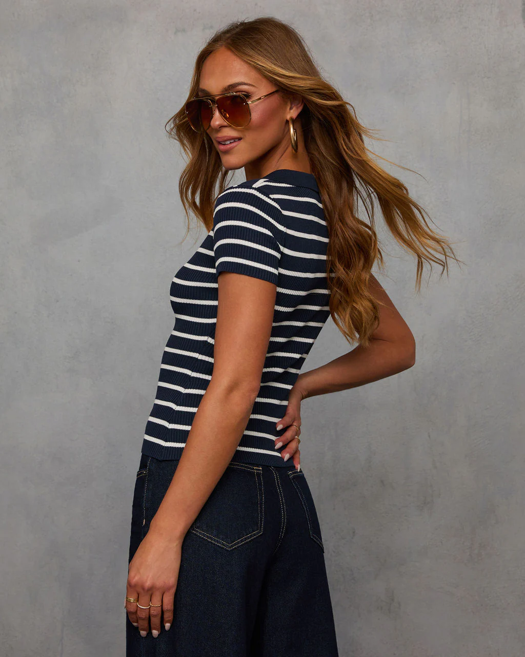 Savie Striped Collar Shirt