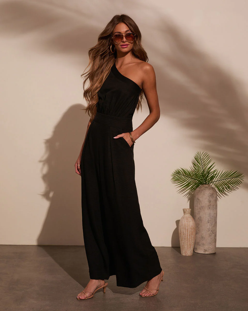 Relax & Repeat One Shoulder Jumpsuit
