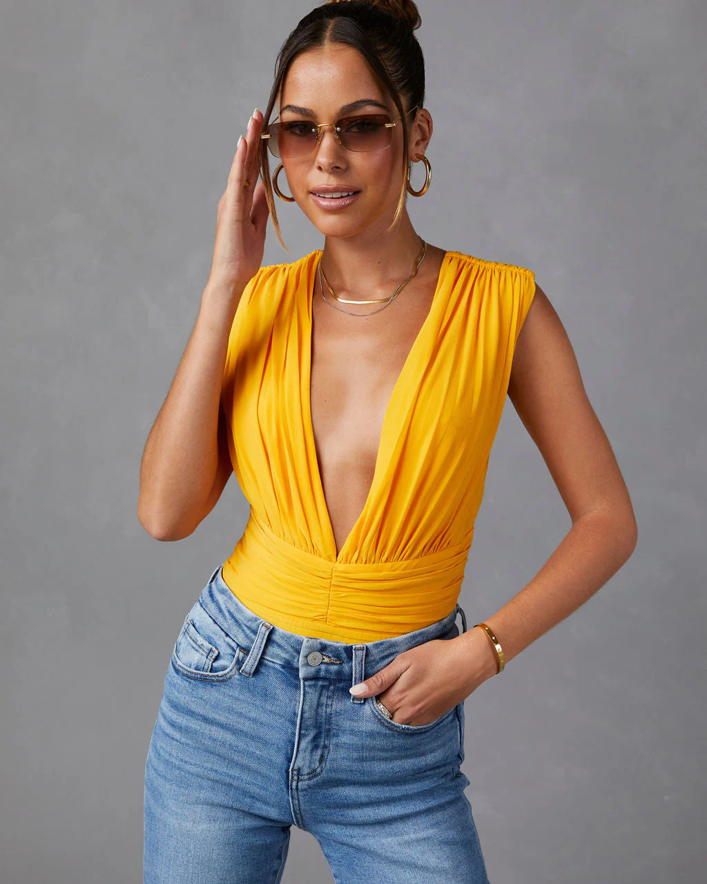 Perrine Drape Front Bodysuit