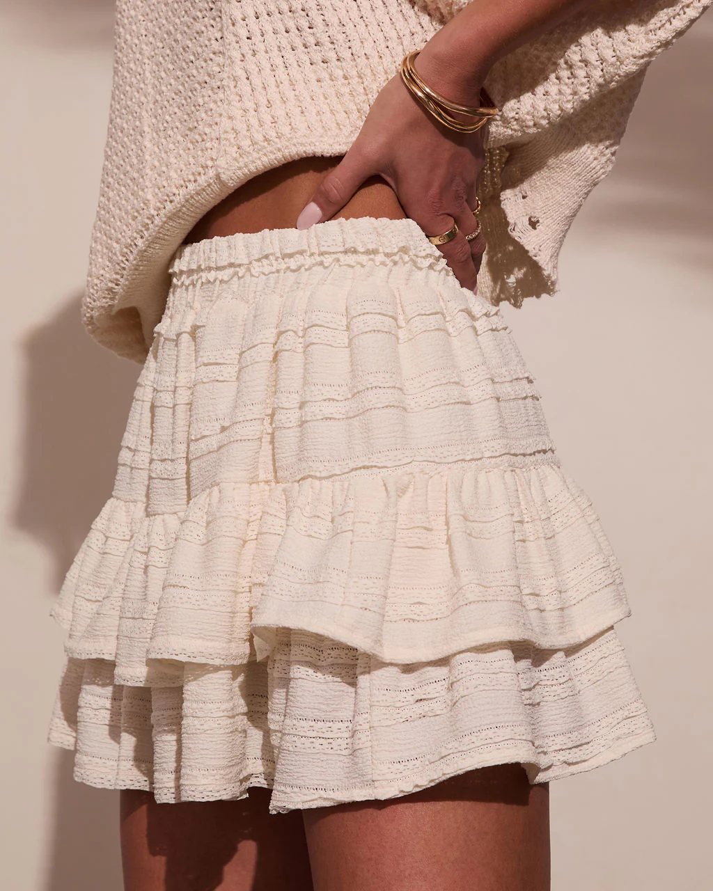 Shelli Tiered Ruffle Mini Skirt