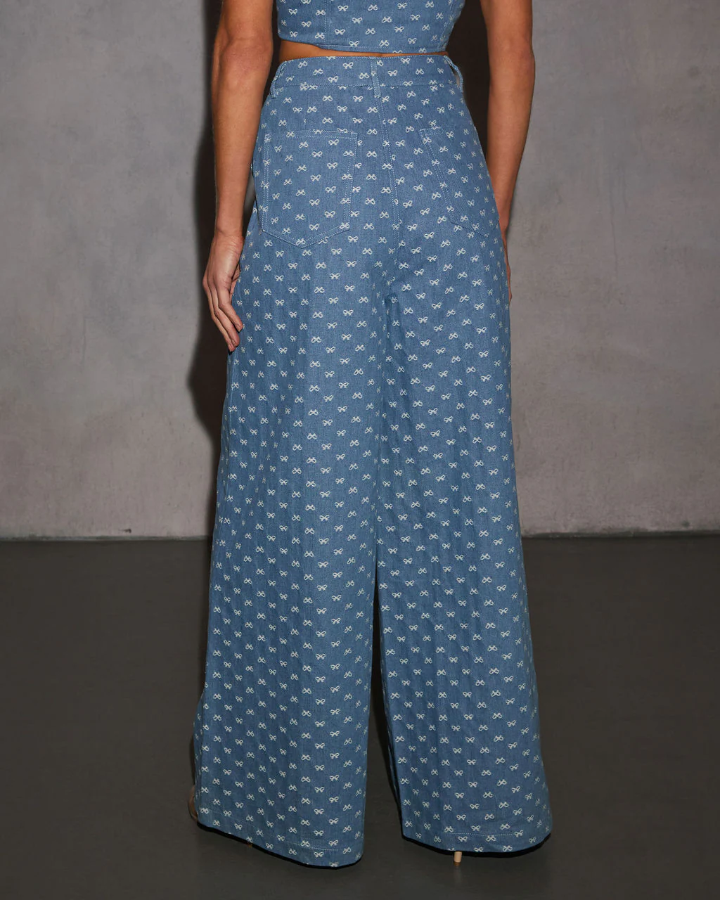 Tied In Love Bow Wide Leg Jeans