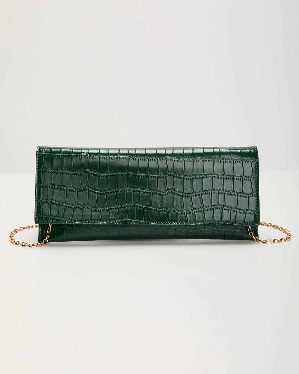 Sweet Talker Leather Embossed Foldover Clutch