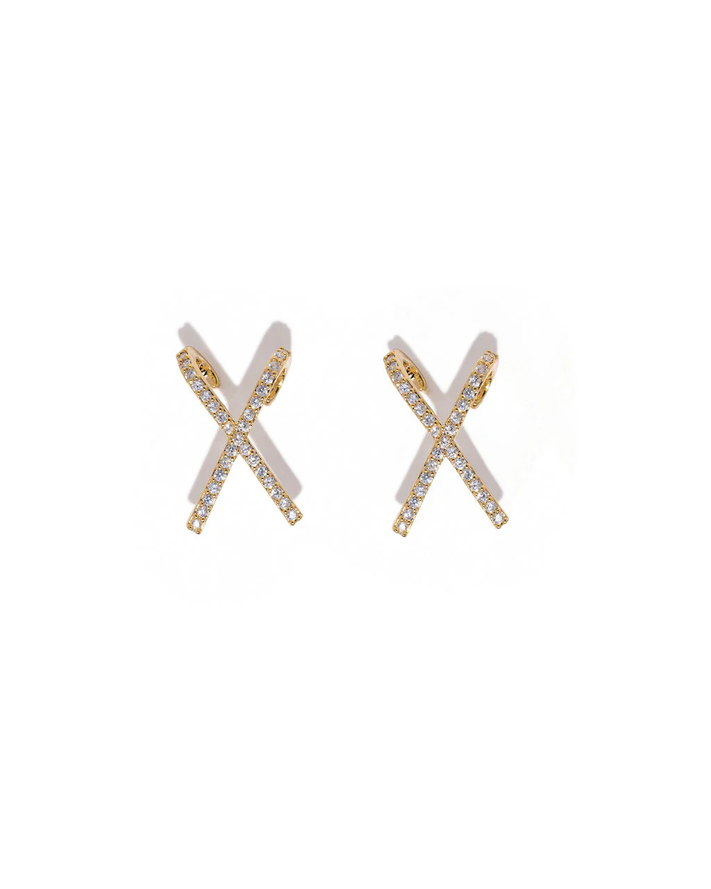 Pave Criss Cross Studs
