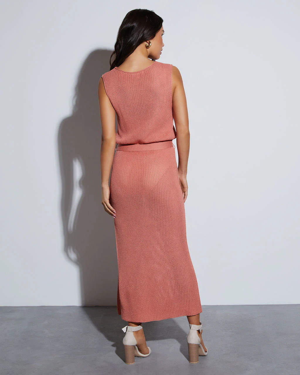 Sandra Sleeveless Tie Waist Coverup Maxi Dress