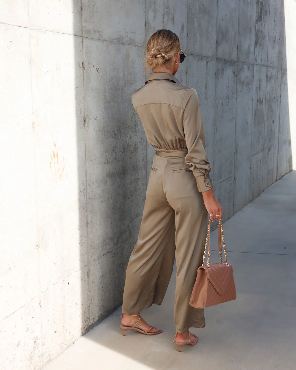 Pull It Together Satin Pocketed Jumpsuit