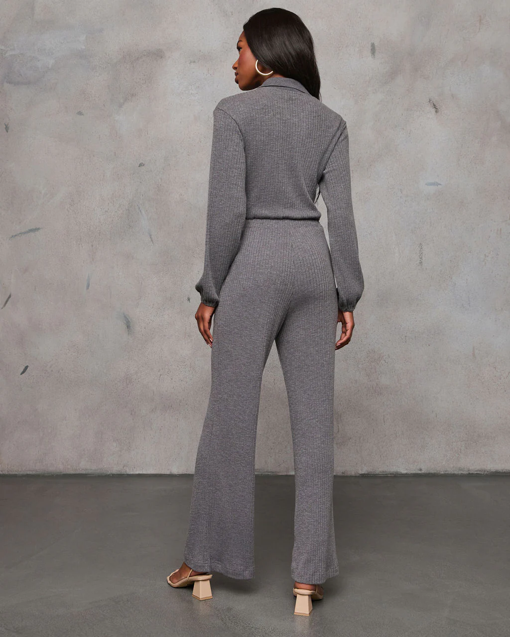 Rowley Rib Knit Wide Leg Jumpsuit