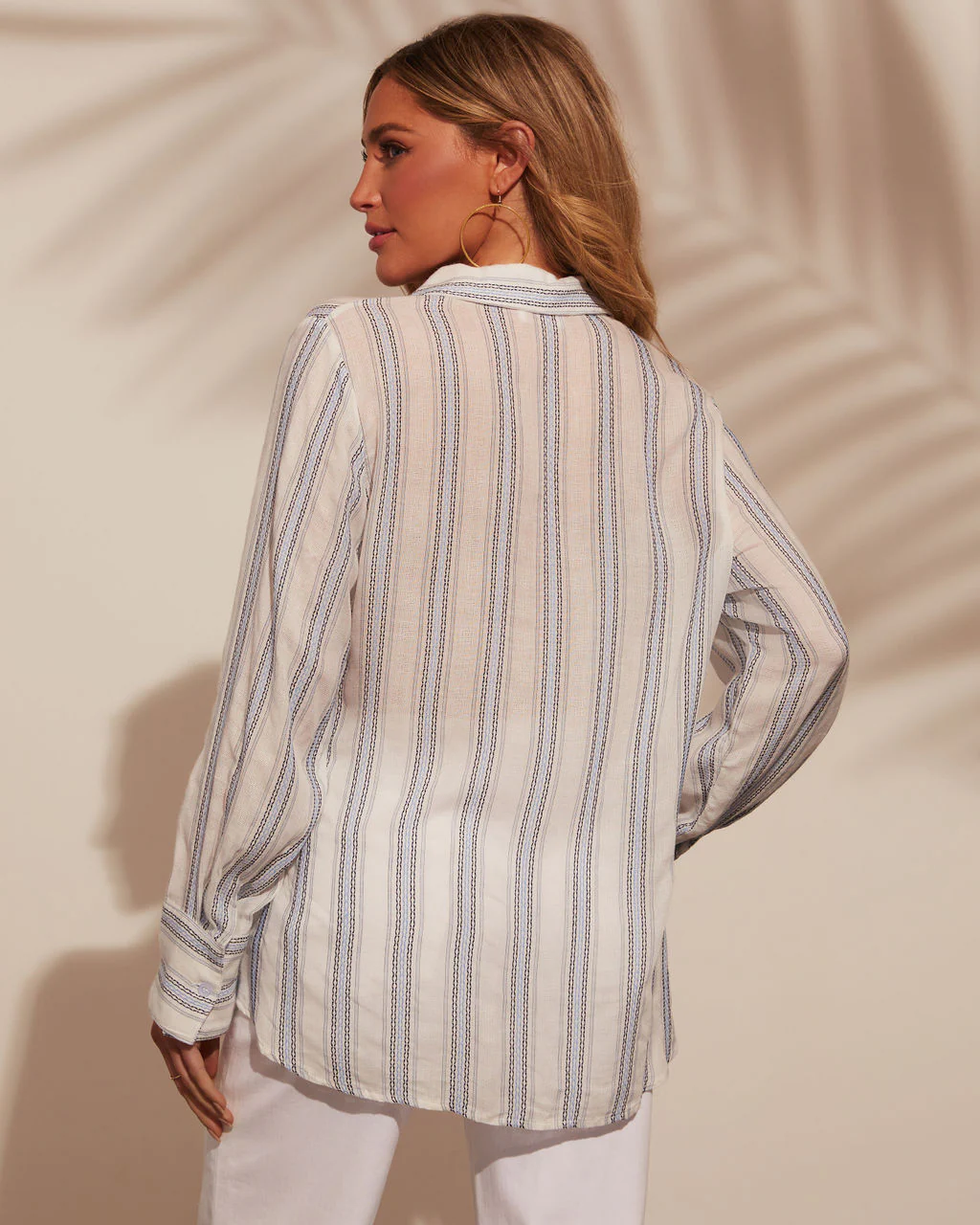 Genoa Long Sleeve Striped Blouse