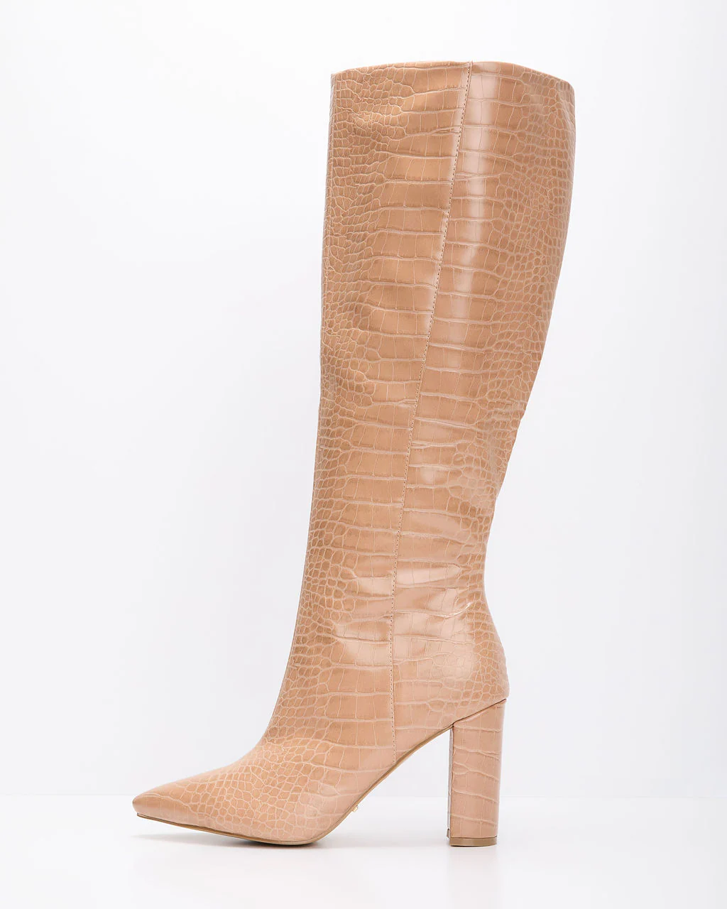 Dahlia Croc Embossed Knee High Boots