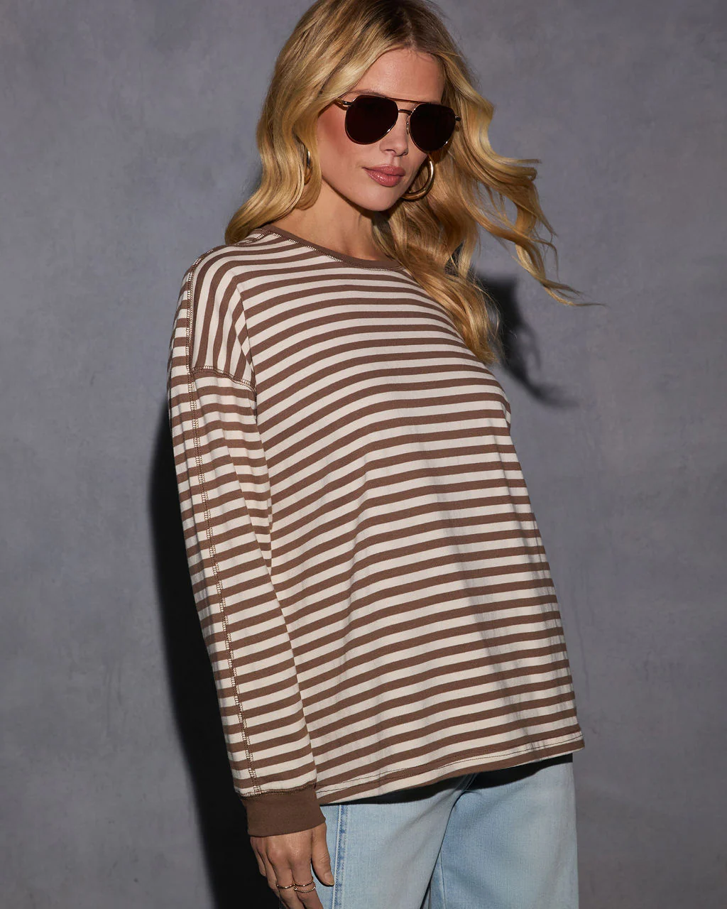 Back Later Striped Long Sleeve Shirt