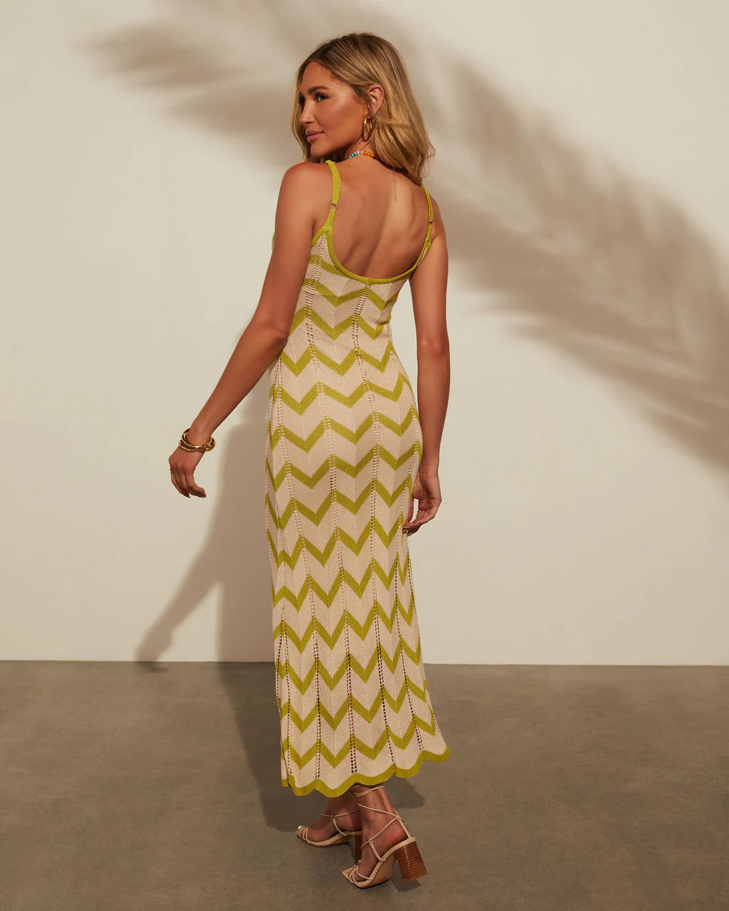 Limestone Printed Crochet Coverup Dress