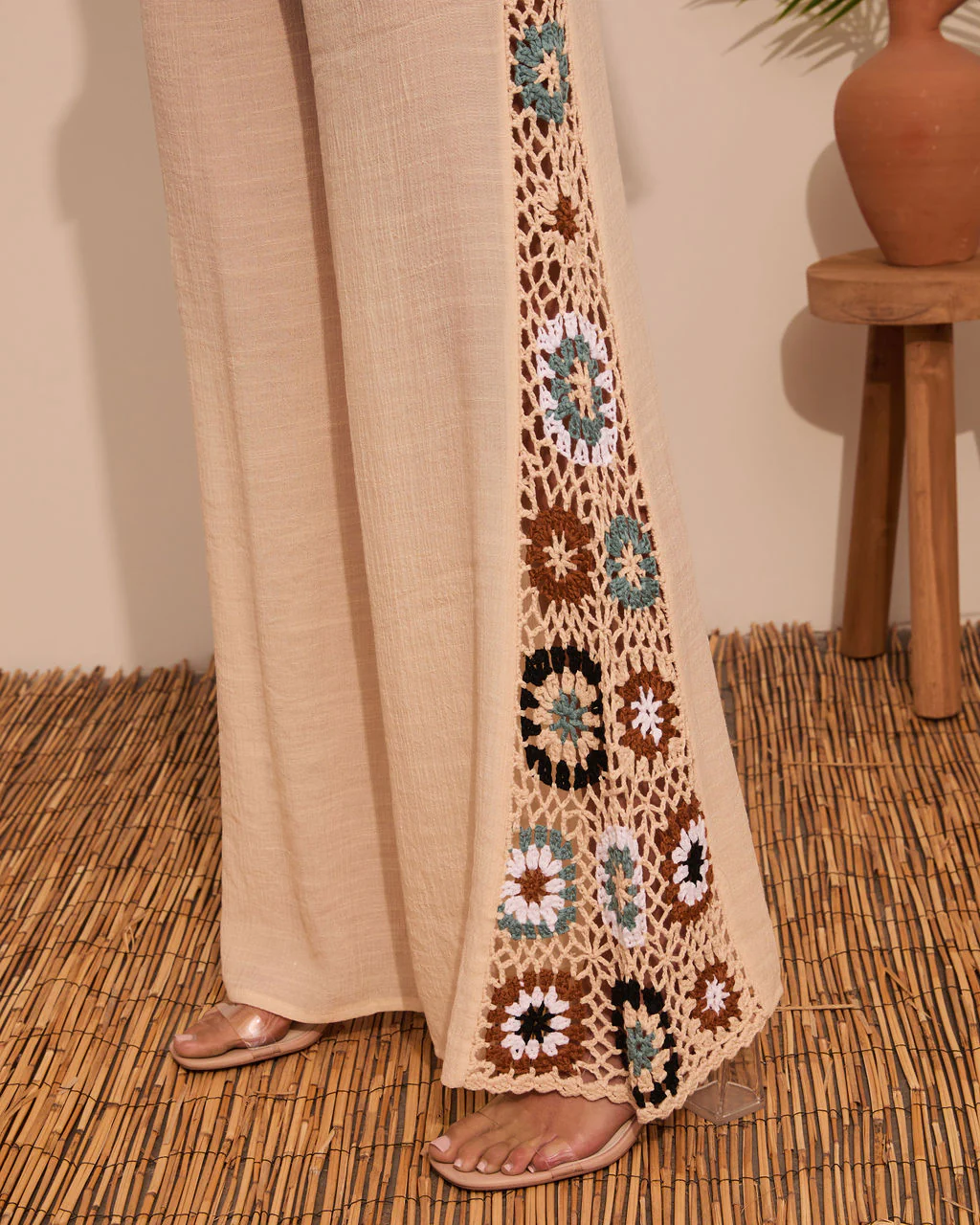 Josia Crochet Side Panel Pants