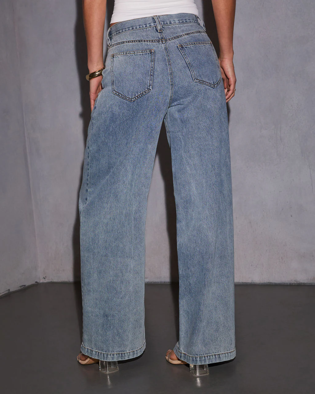 Lexington Pleated Wide Leg Jeans