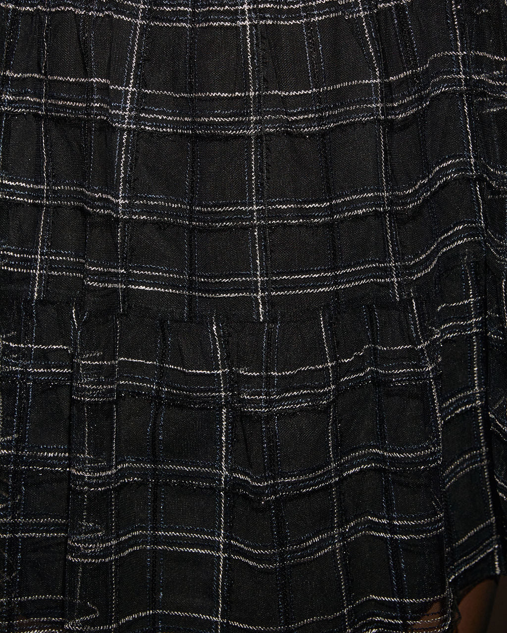 Clarabelle Mesh Plaid Mini Dress