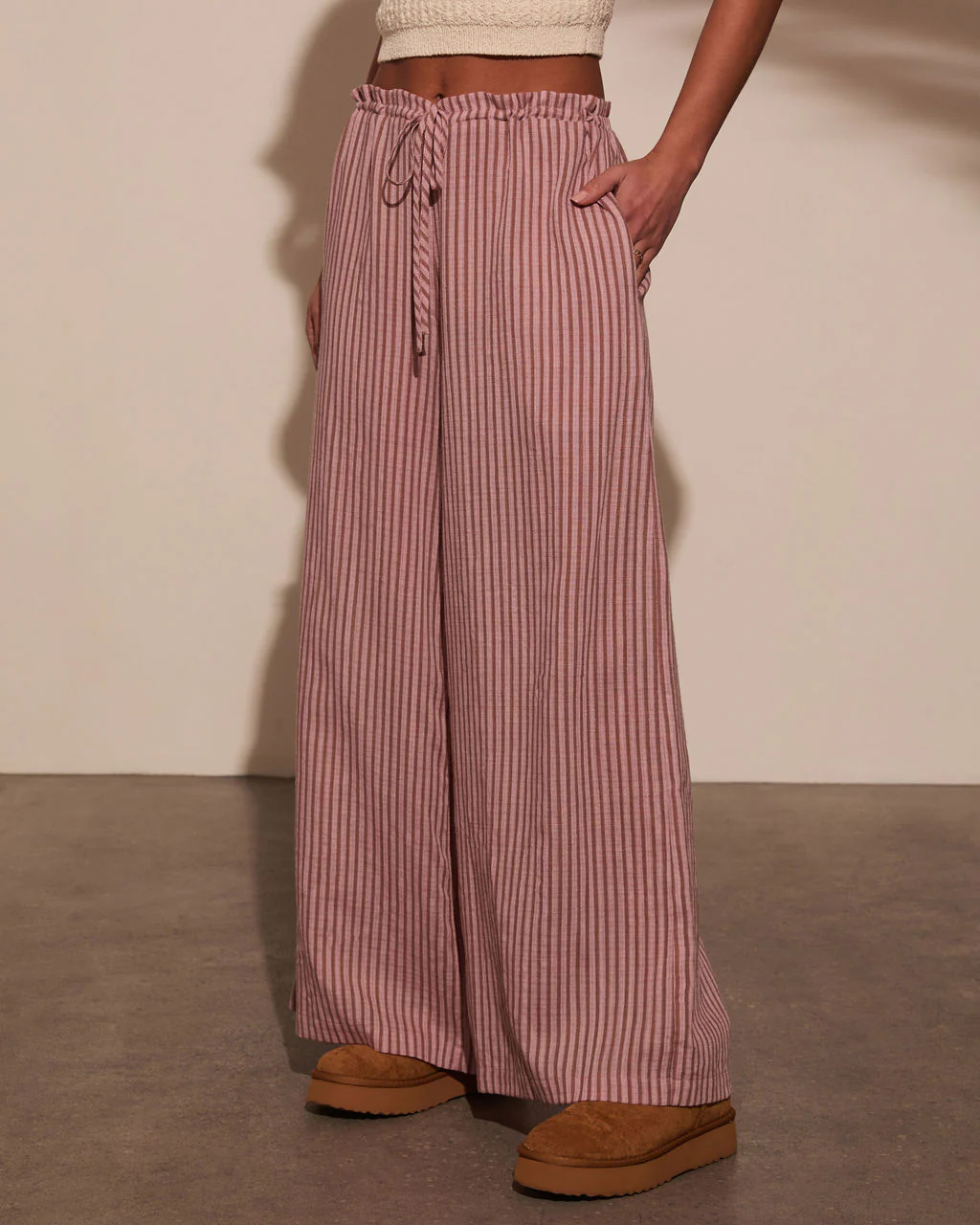 Addiena Striped Drawstring Pant