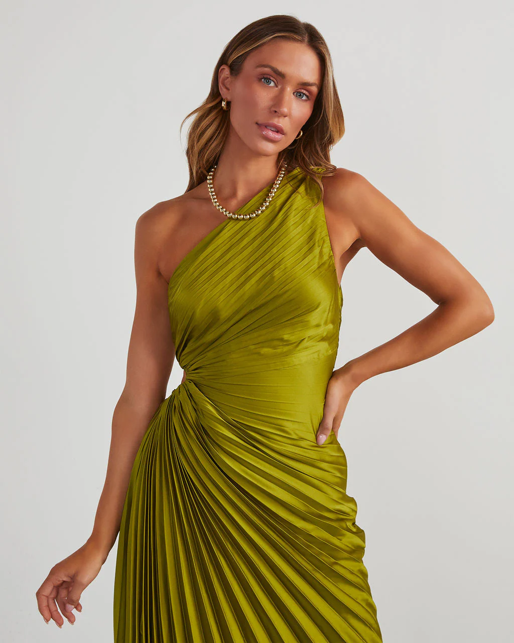 Modern Day Glam One Shoulder Asymmetrical Maxi Dress