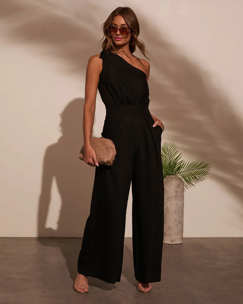 Relax & Repeat One Shoulder Jumpsuit