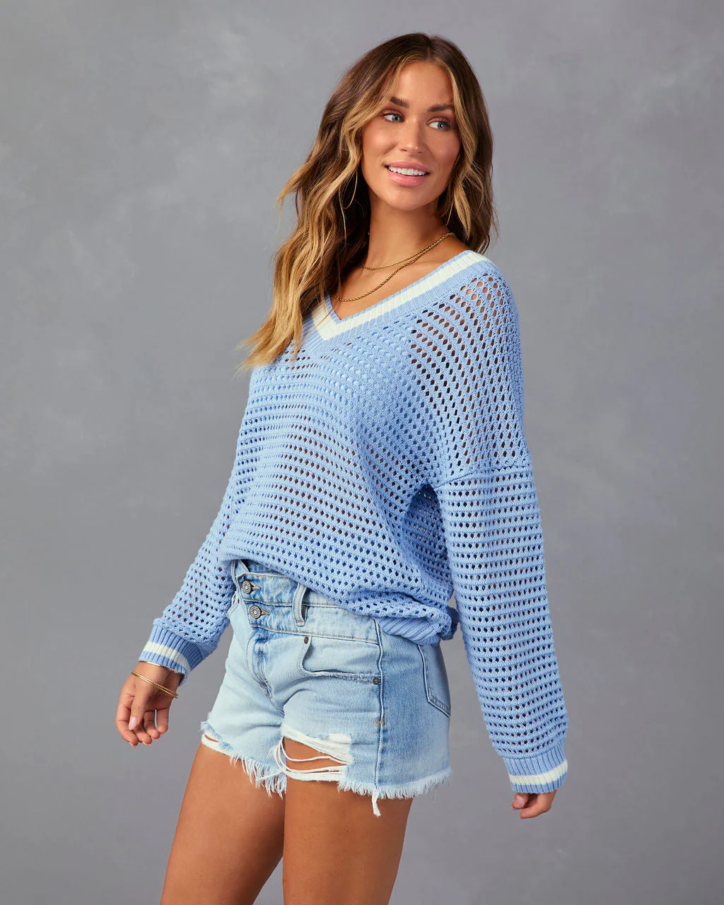 On The Dock Cotton Blend Knit Sweater