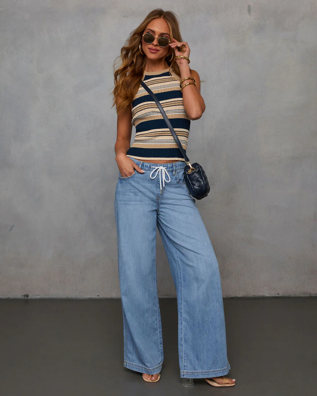 Vibe Check Ribbed Halterneck Sweater Top