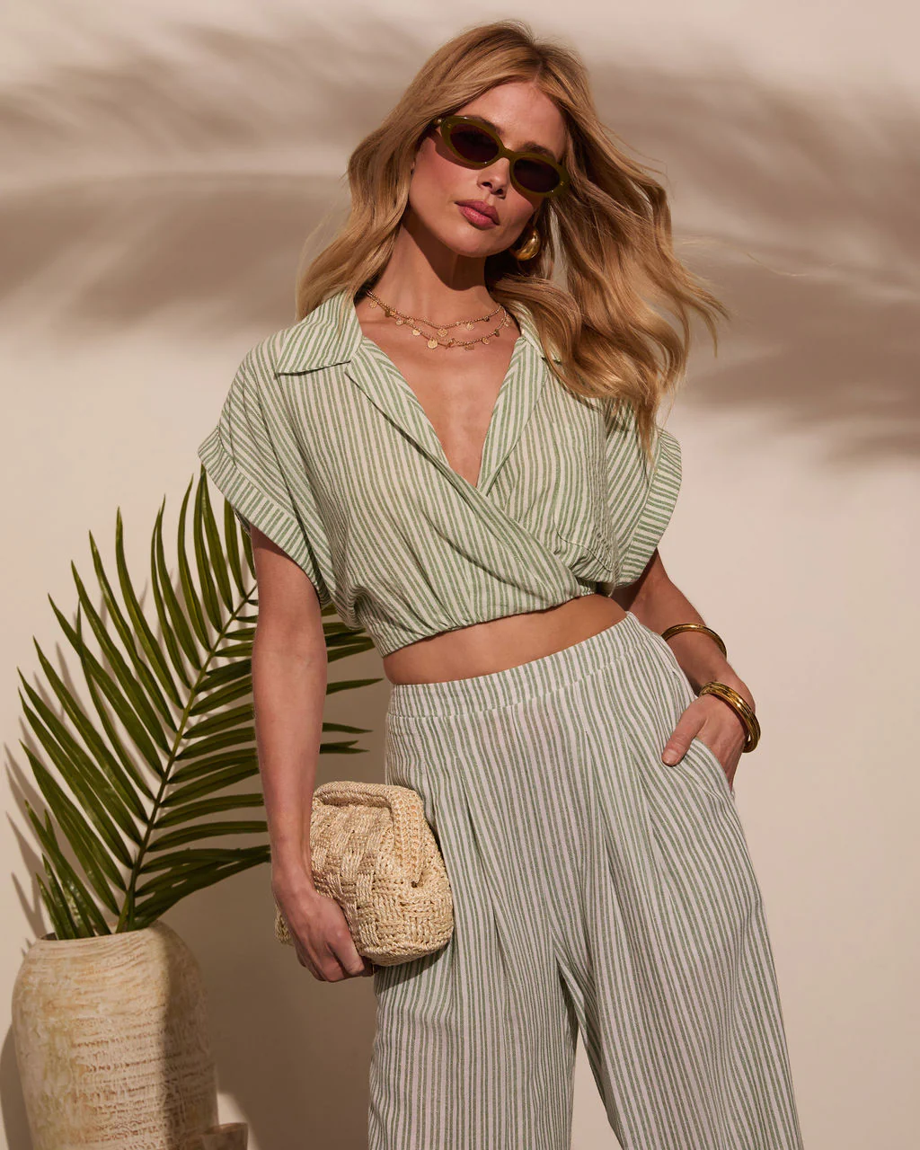 Seas the Day Striped Crop Top