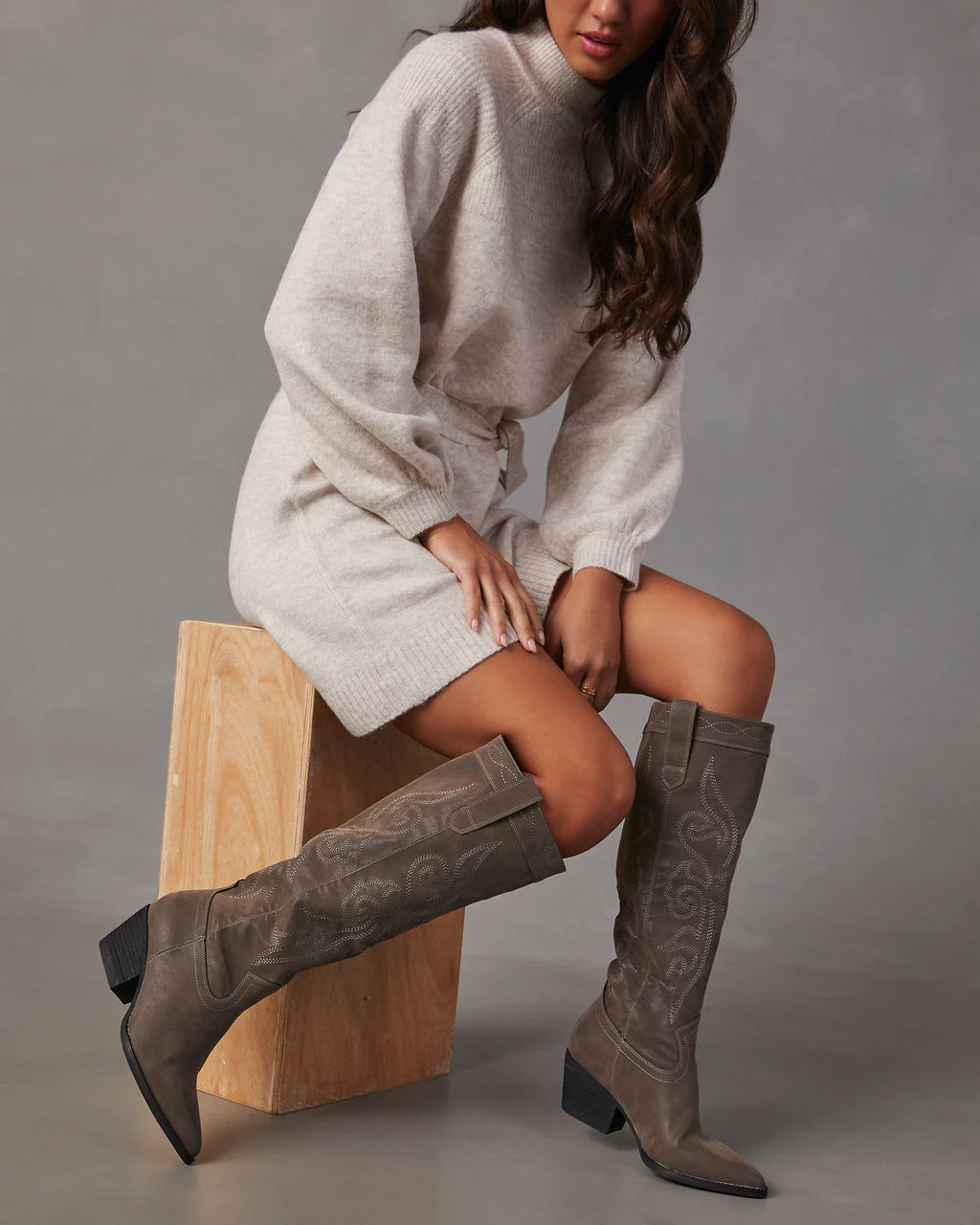 Vinny Knee High Western Boot