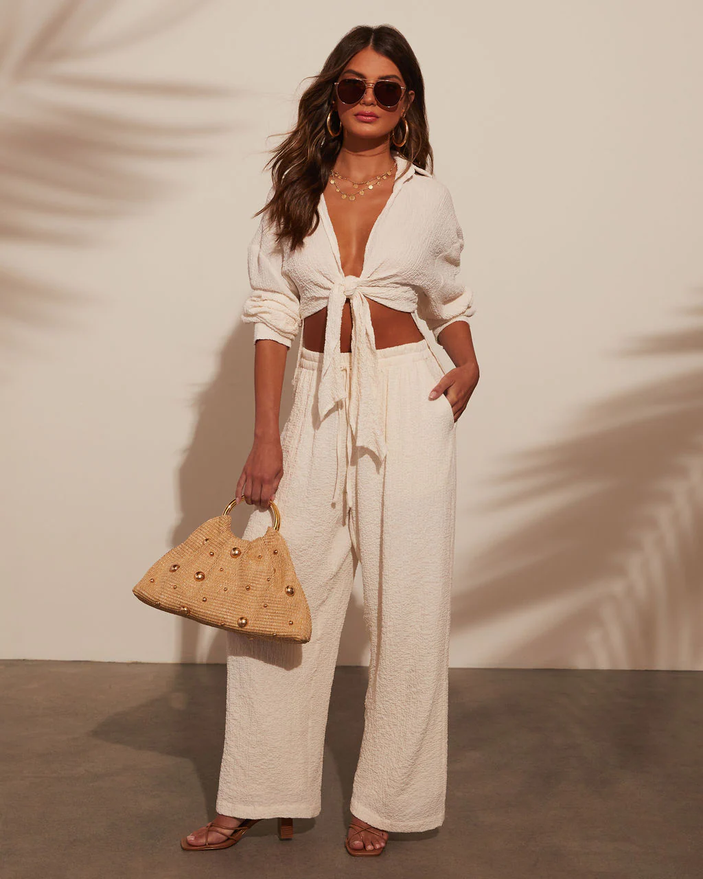 Cool Harbor Wide Leg Drawstring Pants