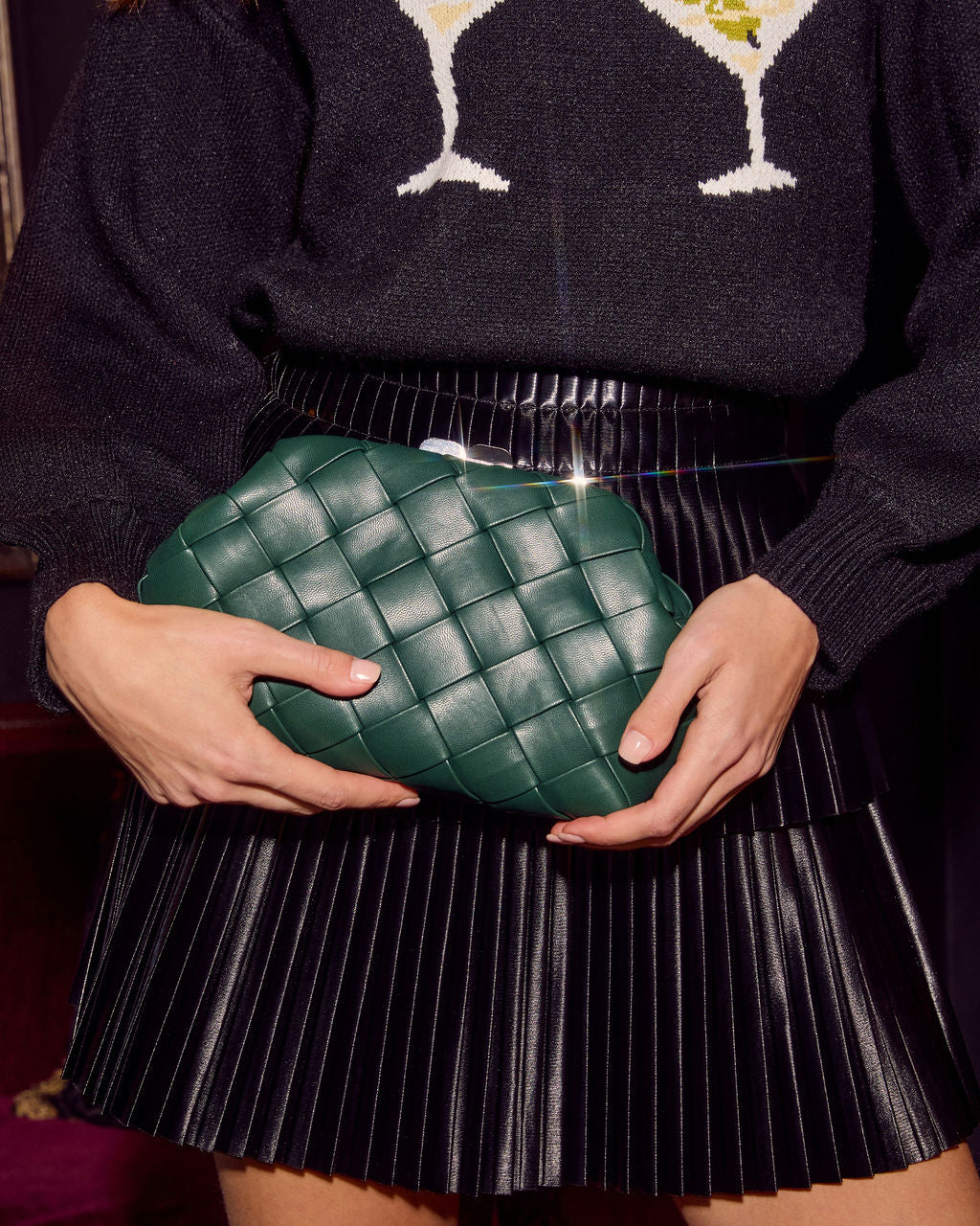 Head Over Heels Woven Clutch