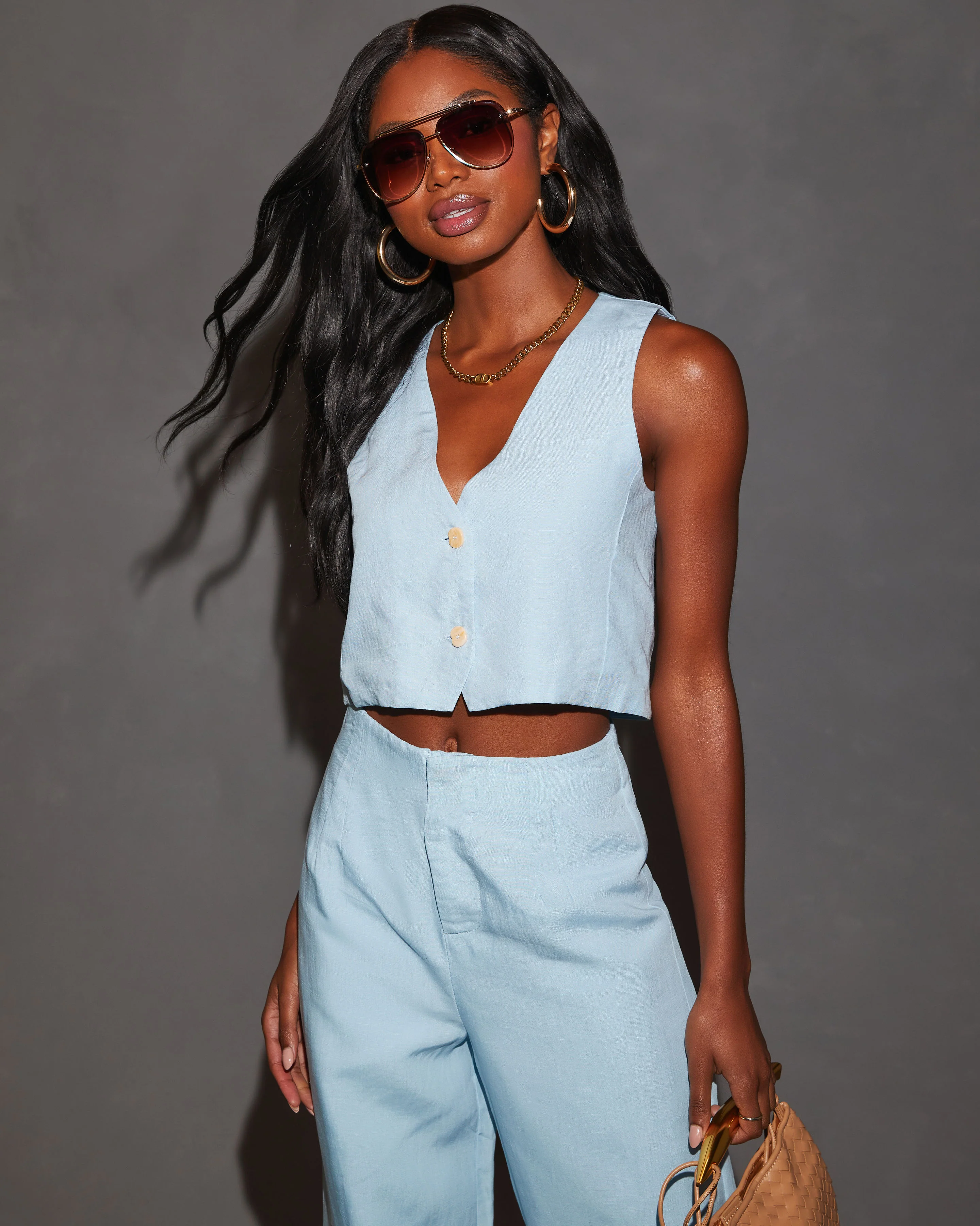 Adley High Rise Straight Leg Trousers